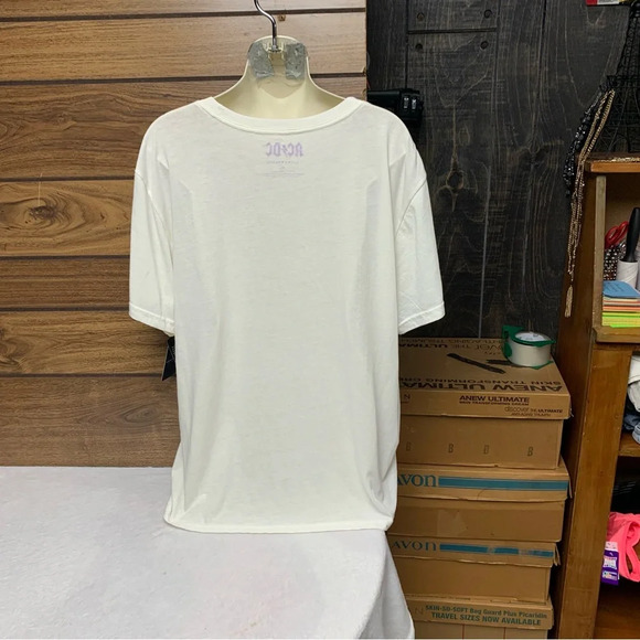 Lucky Brand size XL AC/DC Cream Graphic Tee NWT - Picture 5 of 8